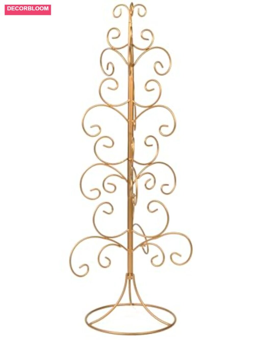 5-Tier Metal Wire Ornament Display Tree Stand 26" Hanging Hook
